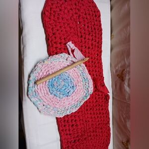 Started Rag Rug Orphans/Oval& Round/ Crochet or Toothbrush Rug Making